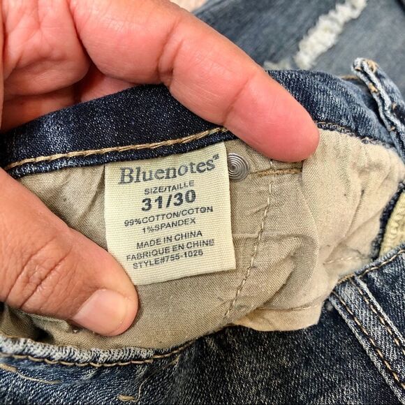 BLUENOTES Morgan Low Rise Flare distressed Jean 31/30 Medium Wash - Picture 8 of 14